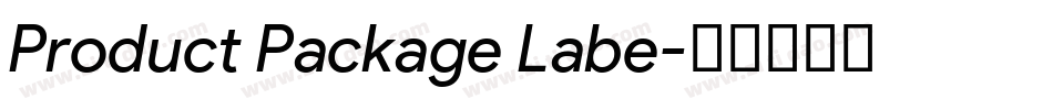 Product Package Labe字体转换